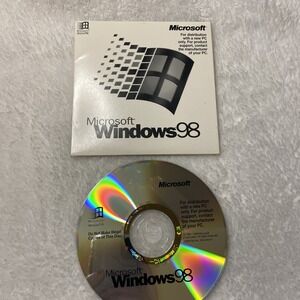 Microsoft‎ Windows 98 Cd Rom Pc Holographic Image Genuine